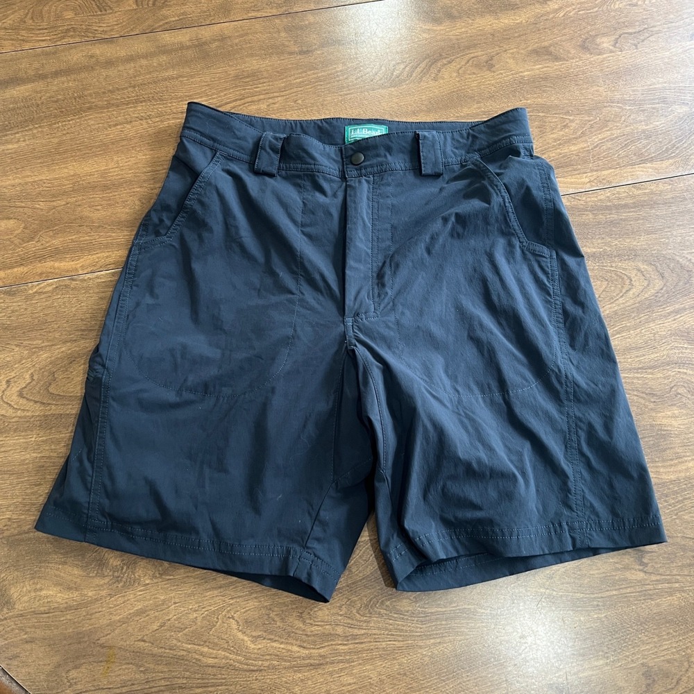LL Bean Mens Multisport Shorts 2-in-1 Padded Cycling Liner Navy Blue 268846 S